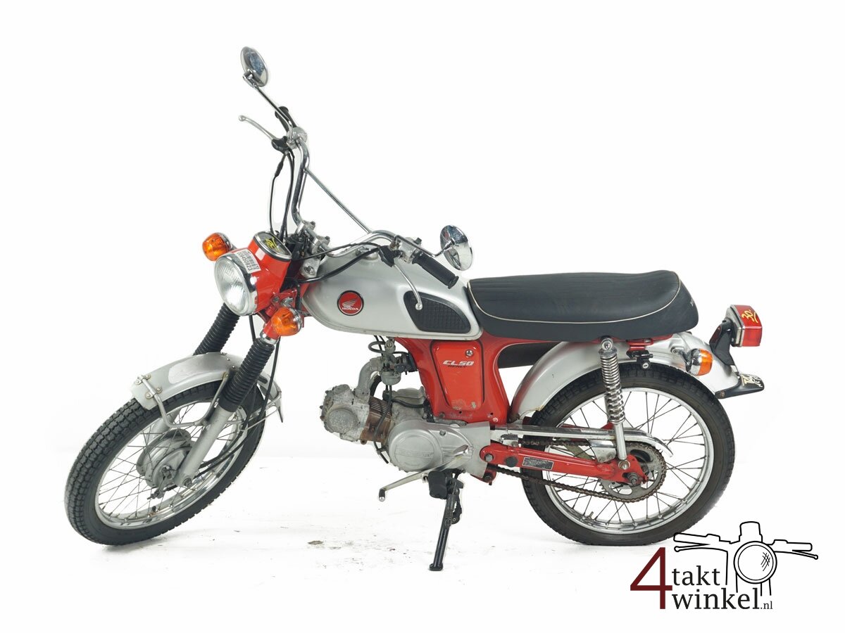 VERKOCHT ! Honda CL50, rood, 14073km