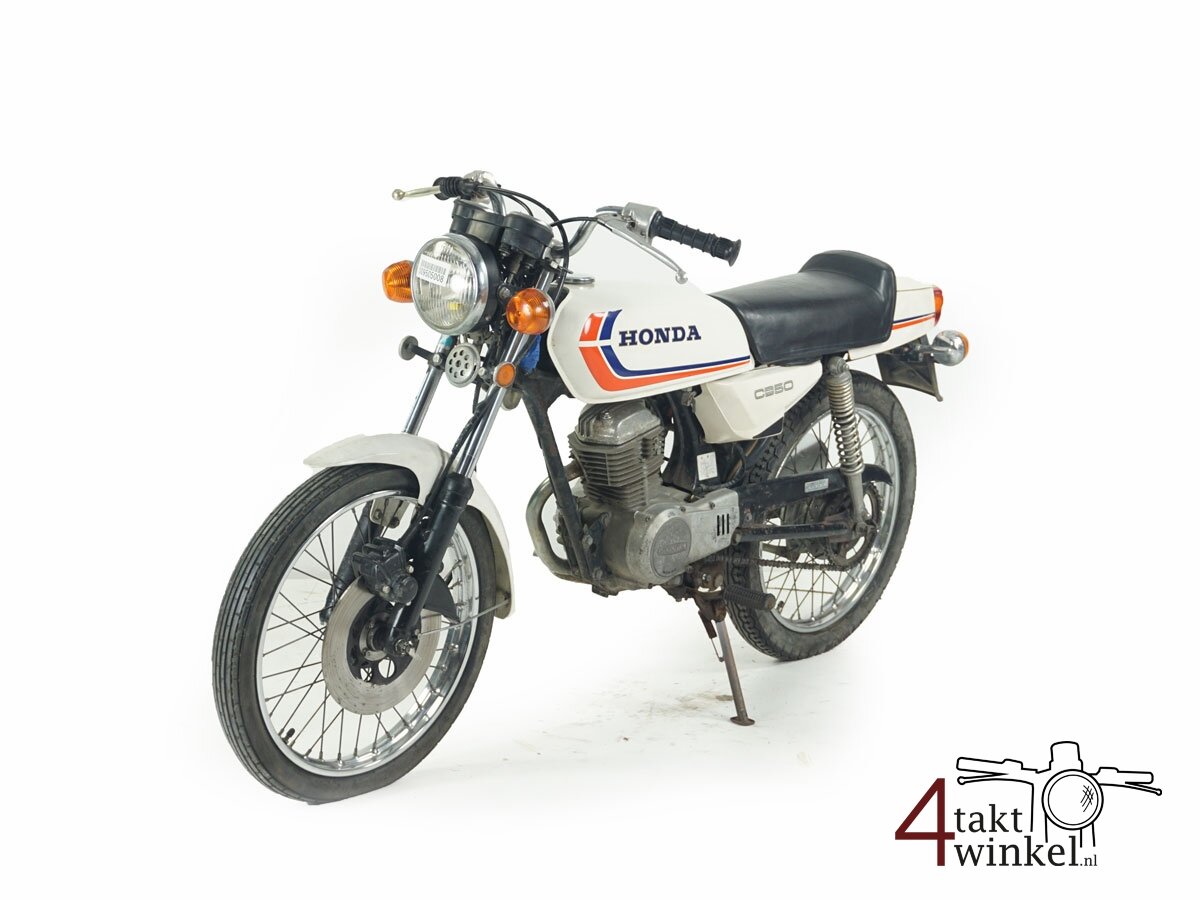 VERKOCHT Honda CB50JX, wit, 5921km
