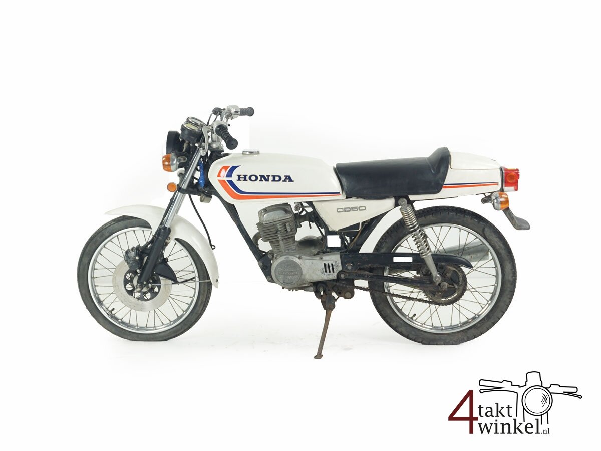 VERKOCHT Honda CB50JX, wit, 5921km