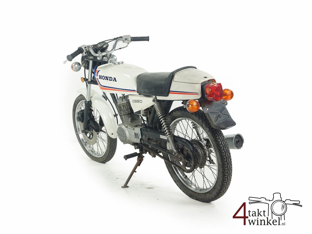 VERKOCHT Honda CB50JX, wit, 5921km