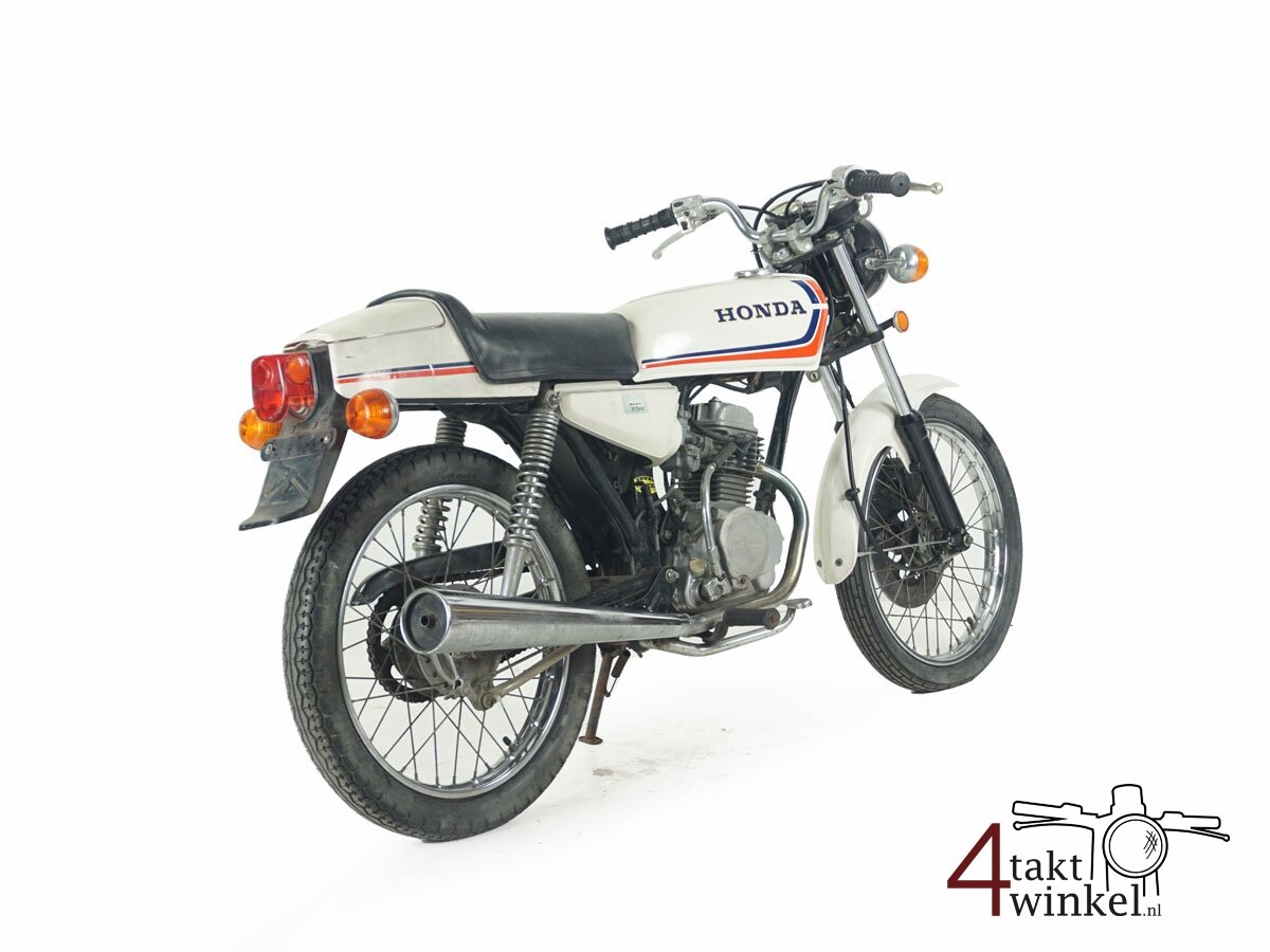 VERKOCHT Honda CB50JX, wit, 5921km