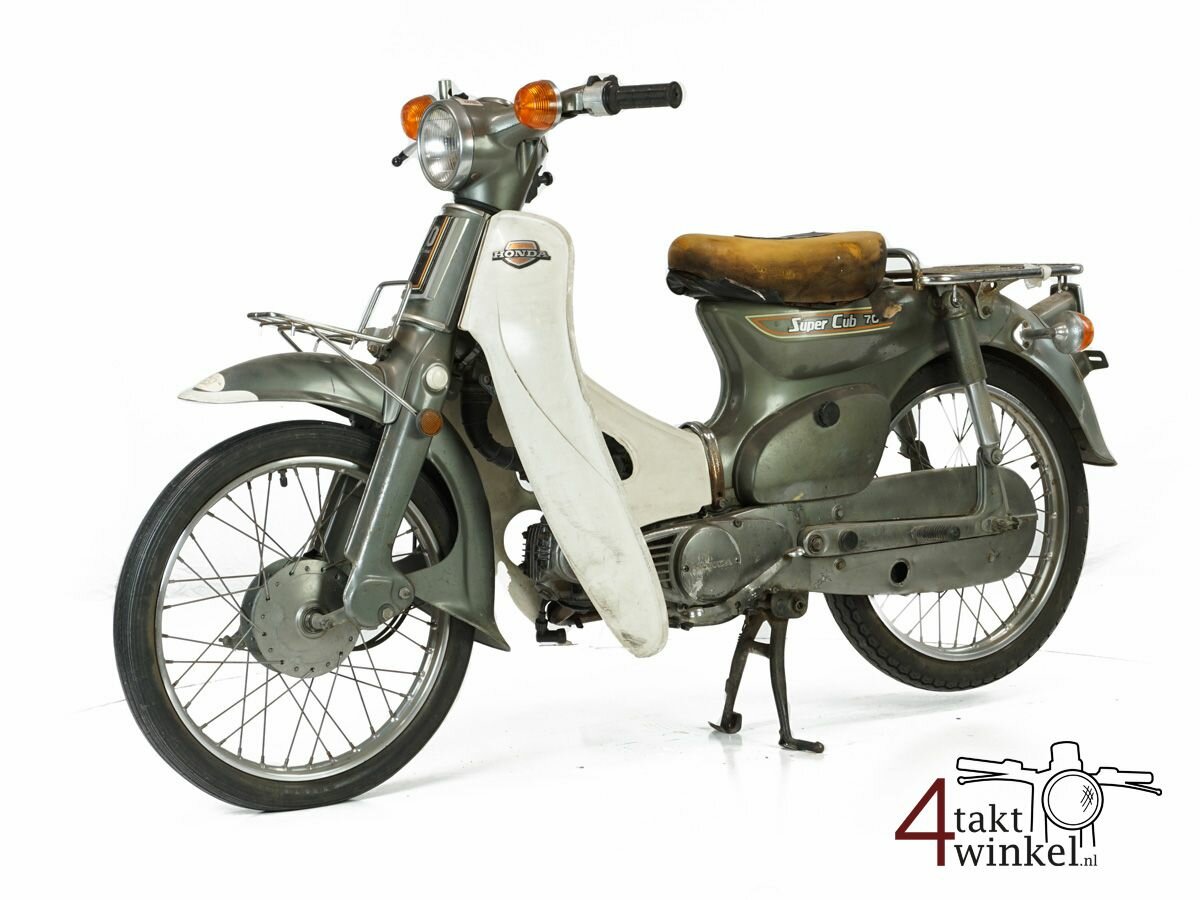 VERKOCHT !! Honda C70 K1 Japans, grijs, 10407 km