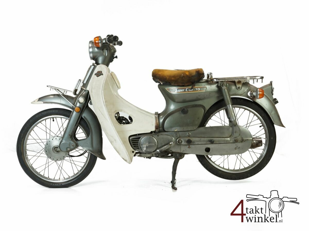 VERKOCHT !! Honda C70 K1 Japans, grijs, 10407 km
