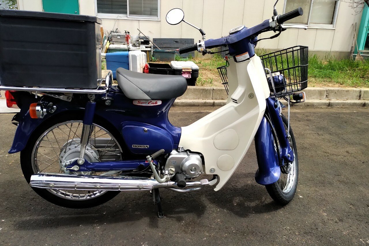 VERKOCHT ! Honda C50 Presscub, blauw, 7527km