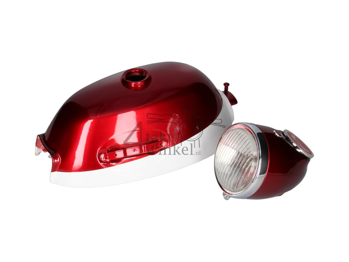 Tank, met koplamp, past op Monkey, Z50a k2, Rood