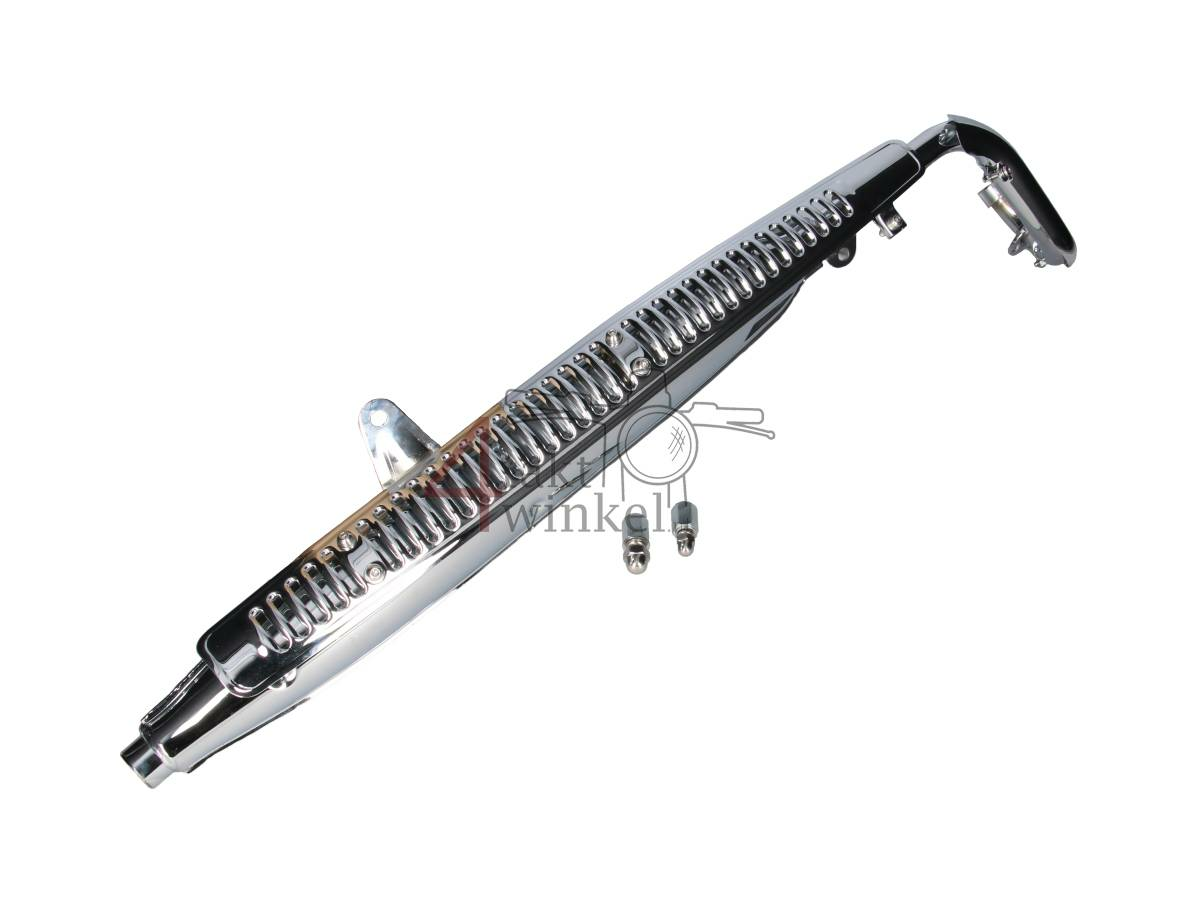 Uitlaat standaard, chroom, past op CT50, CT70 trail, (ST50  Dax)