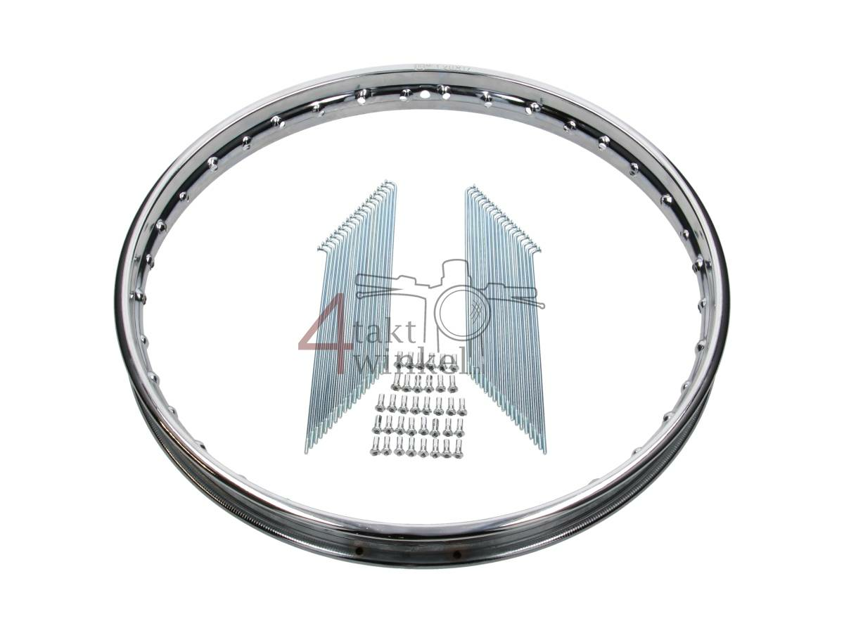 Velg en spaken set, 17" 1.20, Novio, Amigo, past voor en achter, A-kwaliteit