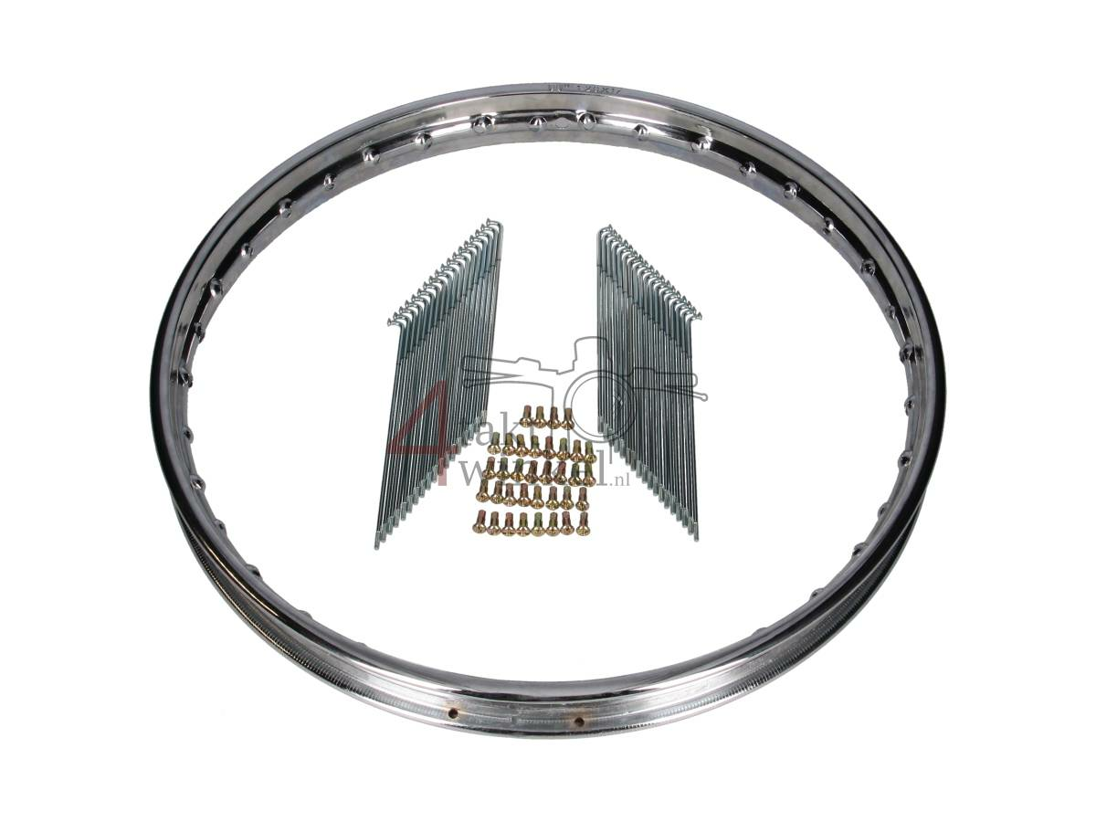 Velg en spaken set, 17" 1.20, C50, CD50, achterwiel, A-kwaliteit