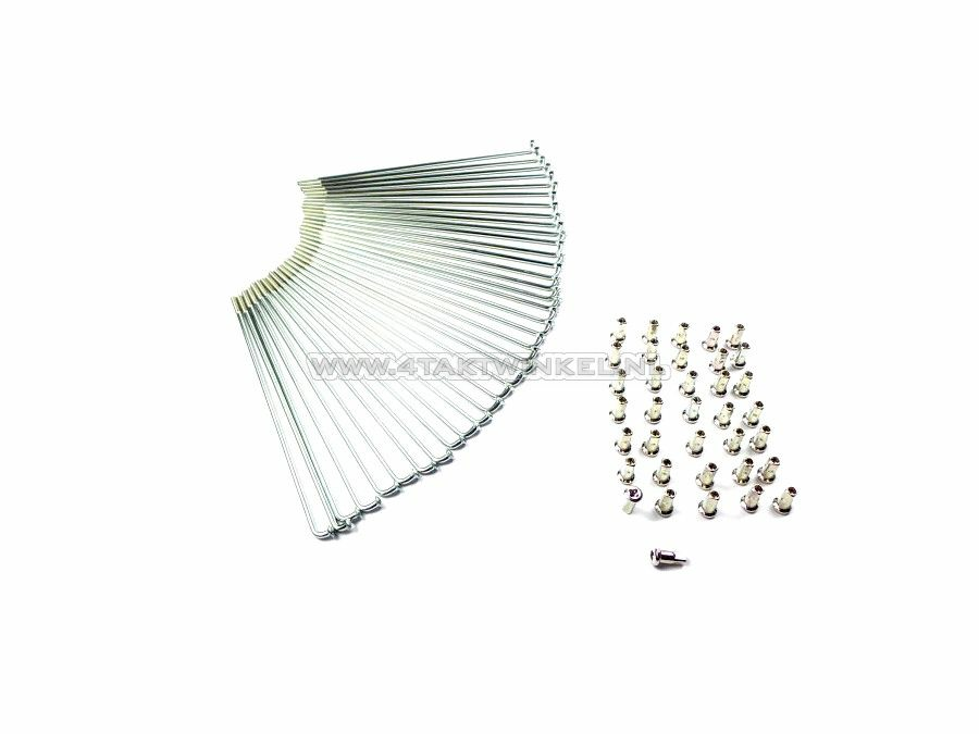 Spaken set, 17", 3,2mm / 6mm, glans verzinkt, past op SS50, CD50, C50, CB50
