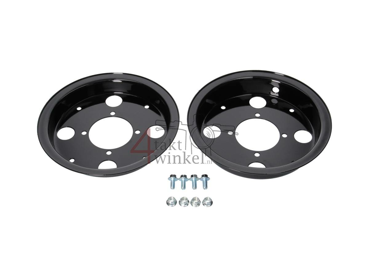 Velg Monkey 8" 4 gaten, standaard, 2.50, zwart