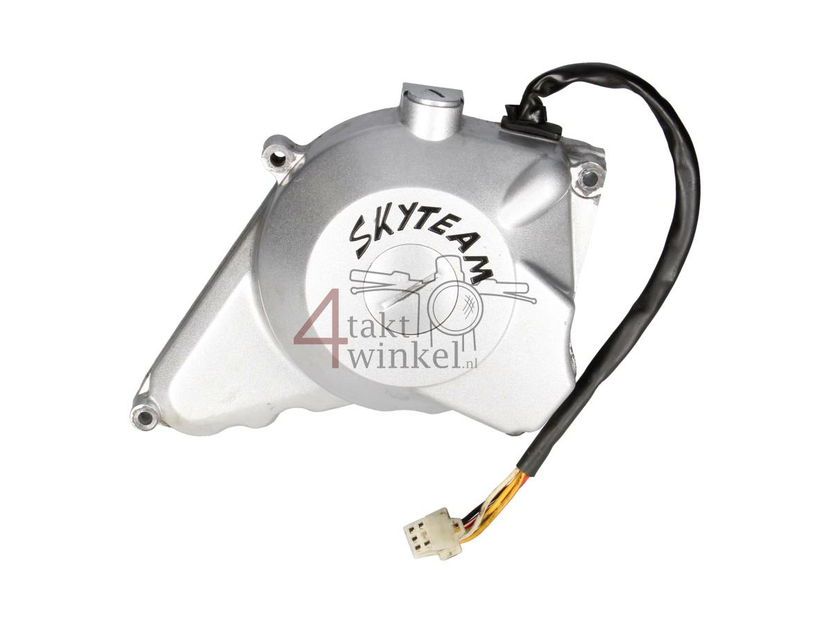 Ontstekingcarter Skyteam  met spoelen en vliewiel, startmotor onder,  gebruikt product