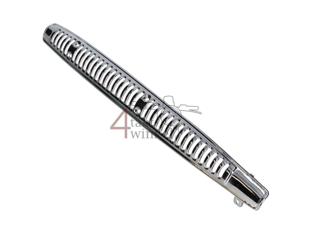 Hitteschild uitlaatdemper, chroom, past op Dax 2e kans product