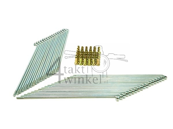 Spaken set 17", 3,2mm / 5mm, glans verzinkt, past op SS50, CD50, C50, CB50