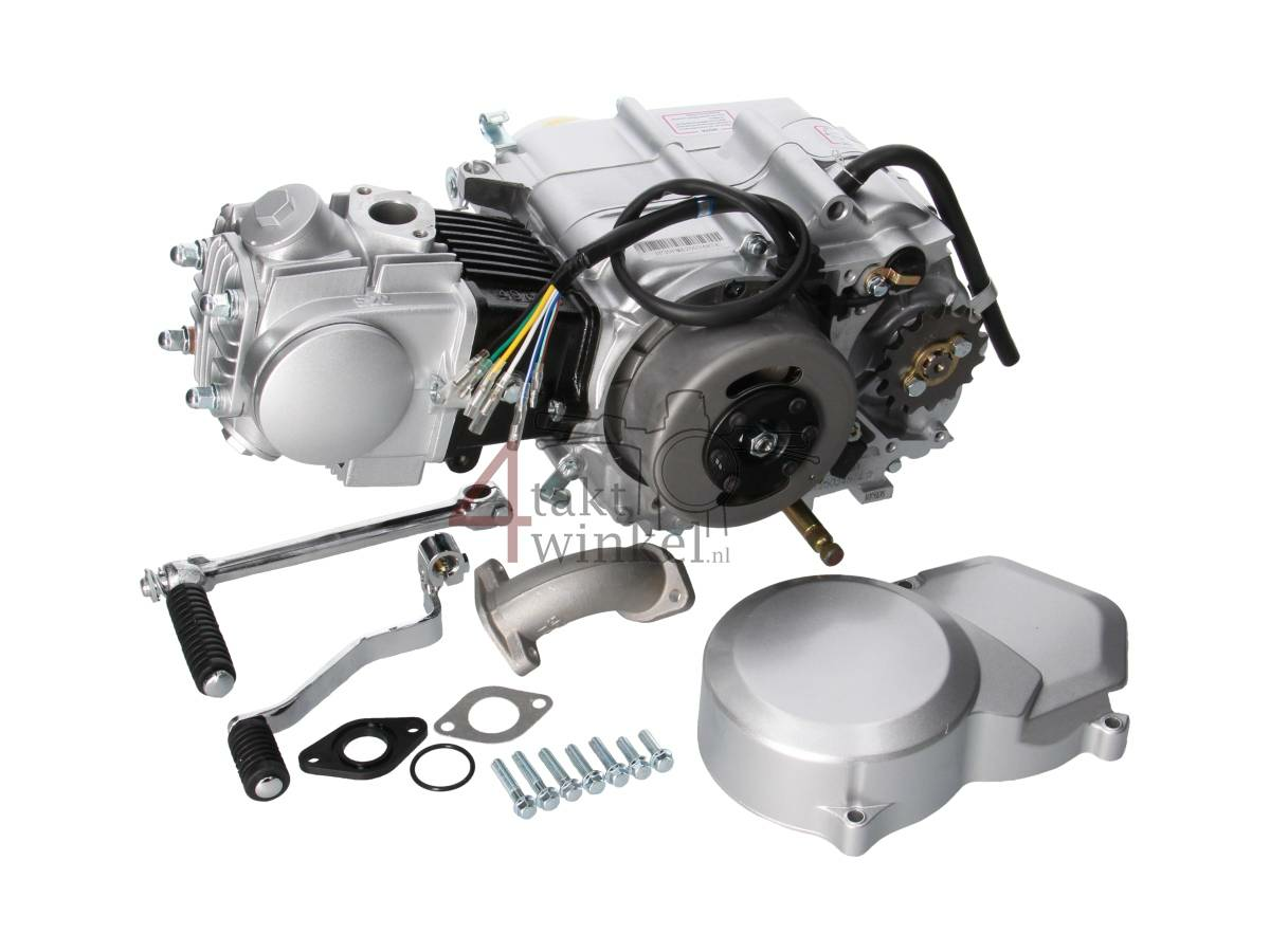 Motorblok,  50cc, handkoppeling, Lifan, 4-bak, zilver