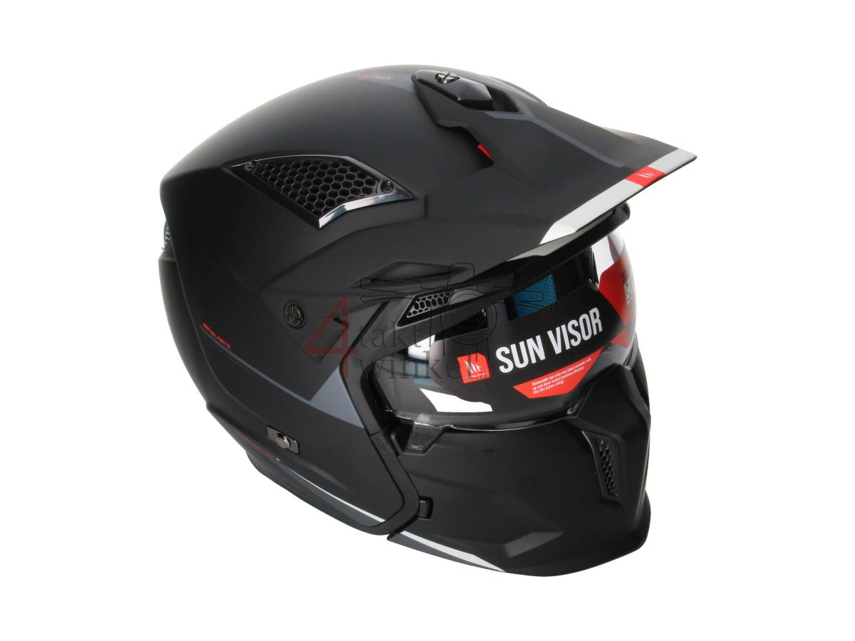 Helm MT, Streetfighter, Mat zwart