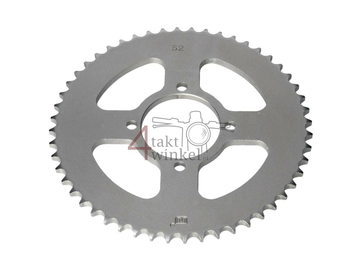Achtertandwiel Hanway RAW50, Skyteam Classic, AGM caferacer, 52 tands, 428, STD
