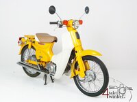 VERKOCHT: Honda C50 NT Japans, geel, 11058 km