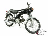 VERKOCHT! Honda CD50s benly Japans, Zwart, 22487 km, met kenteken
