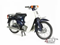 VERKOCHT ! Honda C50, blauw, 8419km