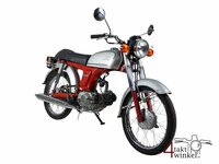 VERKOCHT! Honda CD50s, rood-zilver, 18423km