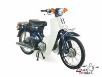 VERKOCHT Honda C50, blauw, 8121km