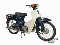 VERKOCHT, Honda C50 NT, donker blauw, 12014km