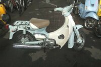 VERKOCHT! Honda C50 Little Cub, Japans, Licht blauw, 3342 km