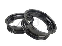 Velg set Dax, 12" aluminium, tubeless, 2.75 / 3.50, zwart