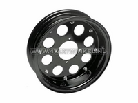 Velg Monkey 10" aluminium, 8 gaten, 3.00, zwart