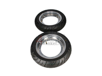 Velg Dax 10" staal, set van 2, met nieuwe banden, 2.50 en 3.00, chroom, 2e kans product