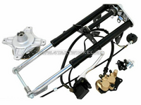 Voorvork compleet, Dax, oud type, met remschijf, zwart