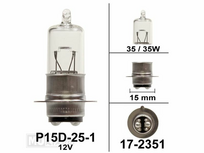 Koplamp P15d, duplo, 12 volt, 35-35 watt, past op SS50 met imi fitting, halogeen