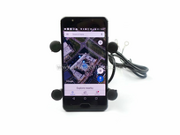 USB lader, telefoon houder, 12 volt, brommer, type 1