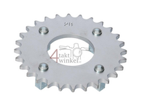 Achtertandwiel 28, past op SS50, CB50, CY50, Dax, Zilver