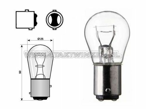 Achterlamp duplo BAY15D, 12 volt, 21-5 watt