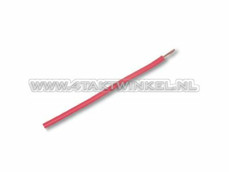 Draad per meter 0,75mm2, rood