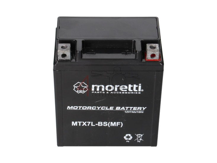Accu 12 volt 7 ampere AGM, MTX7L-BS, bruikbaar voor Mash Fifty 2e kans product
