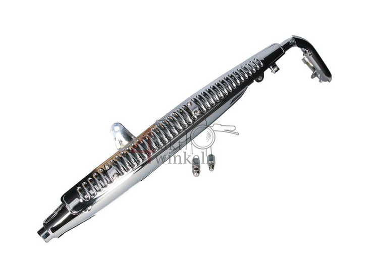 Uitlaat standaard, chroom, past op CT50, CT70 trail, (ST50  Dax)