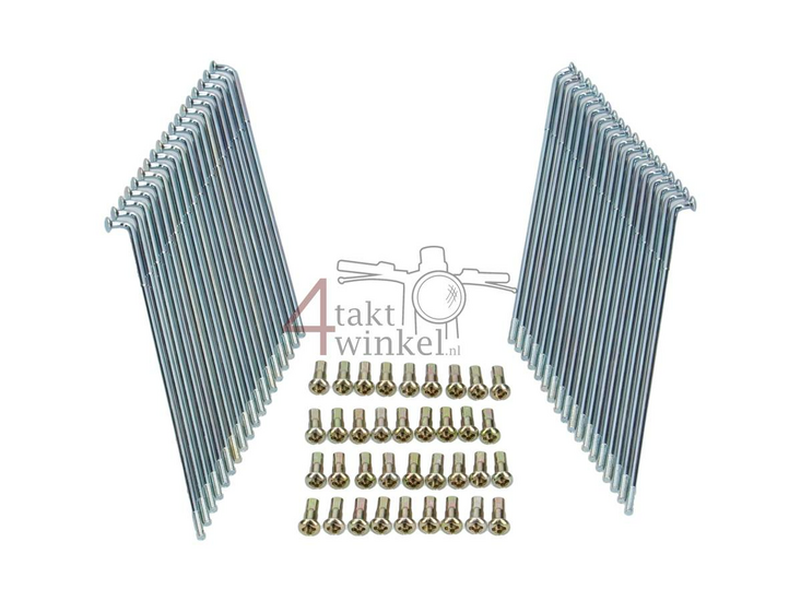 Spaken set 17" achterwiel originele look, past op SS50, CD50, C50, CB50