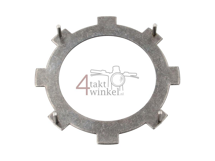 Koppelingsplaat staal C50, Dax, onder met 4 pootjes, origineel Honda