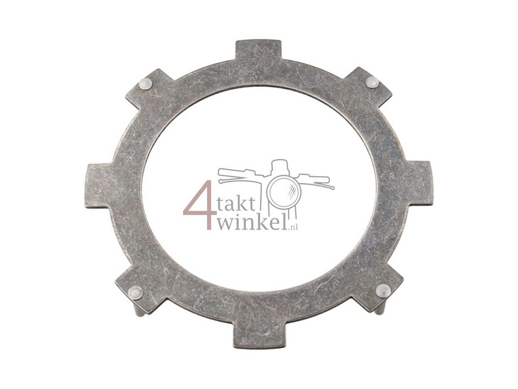 Koppelingsplaat staal C50, Dax, onder met 4 pootjes, origineel Honda