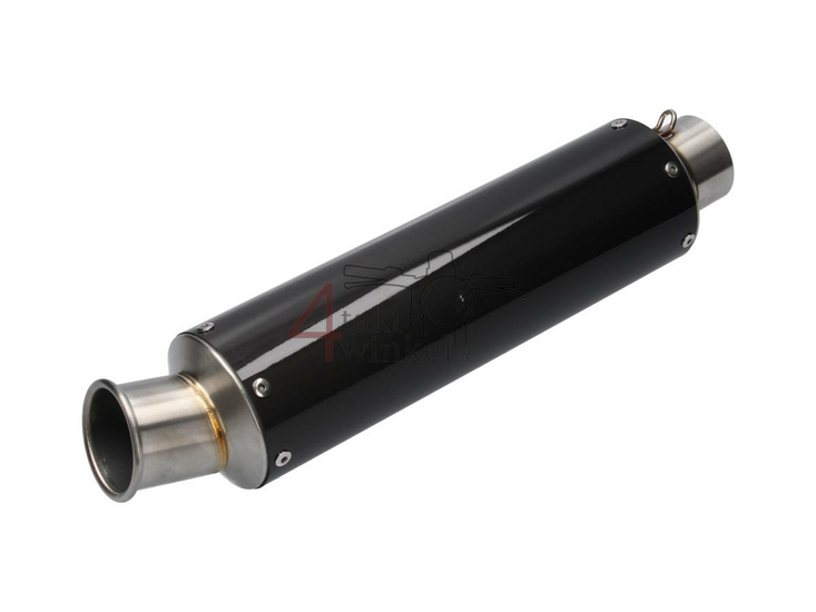 Uitlaat sportief, onderlangs, enkel, zwarte bocht, carbon, past op Dax, Monkey