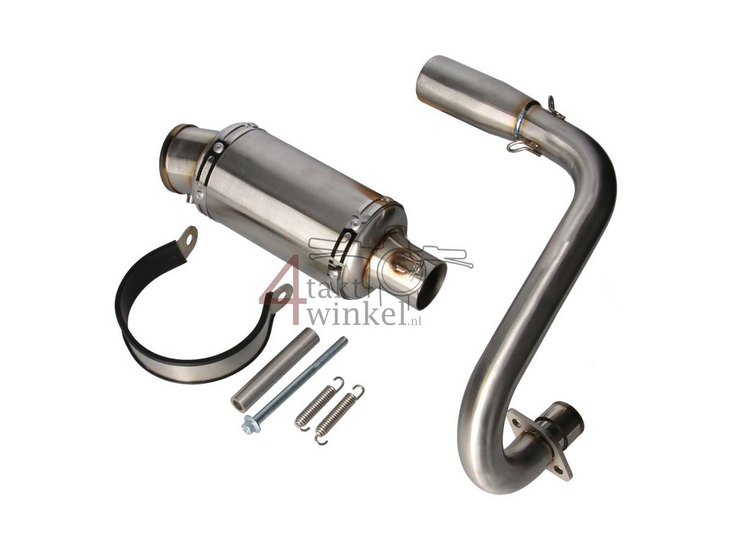 Uitlaat sportief, bovenlangs, korte demper, Past op Monkey, Gorilla