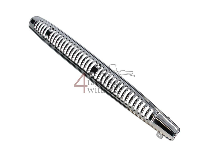 Hitteschild uitlaatdemper, chroom, past op Dax 2e kans product