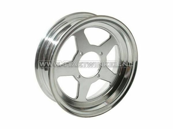 Velg Monkey 10" aluminium, tubeless, 5 spaaks, driehoek, 3.50