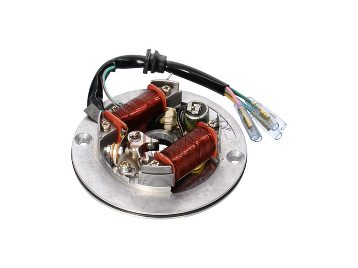 Spoelenplaat Mitsubishi 6 volt &amp; contactpunten, repro