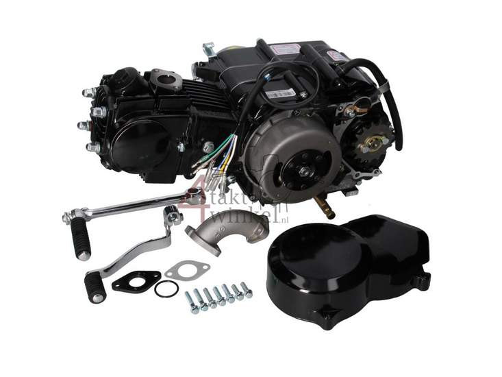 Motorblok,  50cc, handkoppeling, 4-bak, zwart