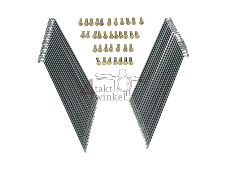 Spaken set, 17" past op SS50, CB50J, voorwiel, met schijfrem, A-kwaliteit
