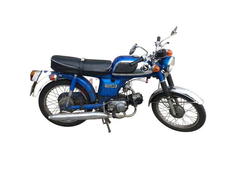 Honda CD50H, Blauw, projectbrommer 