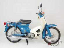 VERKOCHT Honda C50 NT Japans, blauw, 4524 km, met kenteken